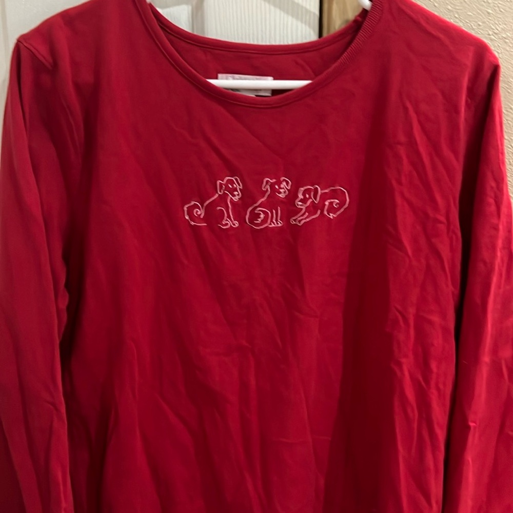 Christopher and Banks long sleeve red shirt